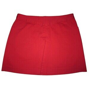 Banana Republic brand red single kick pleat cotton A line skirt, ladies' size 10